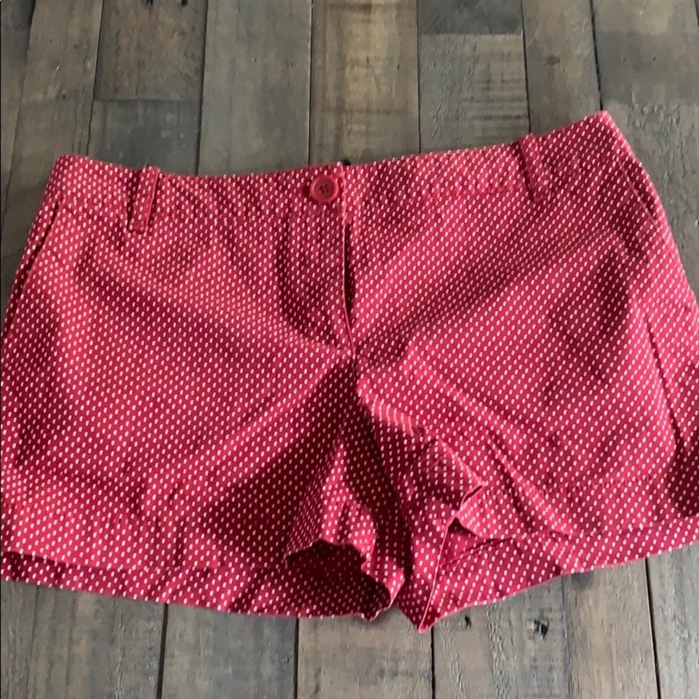 LOFT Red & White Polka Dot Shorts – Size 10